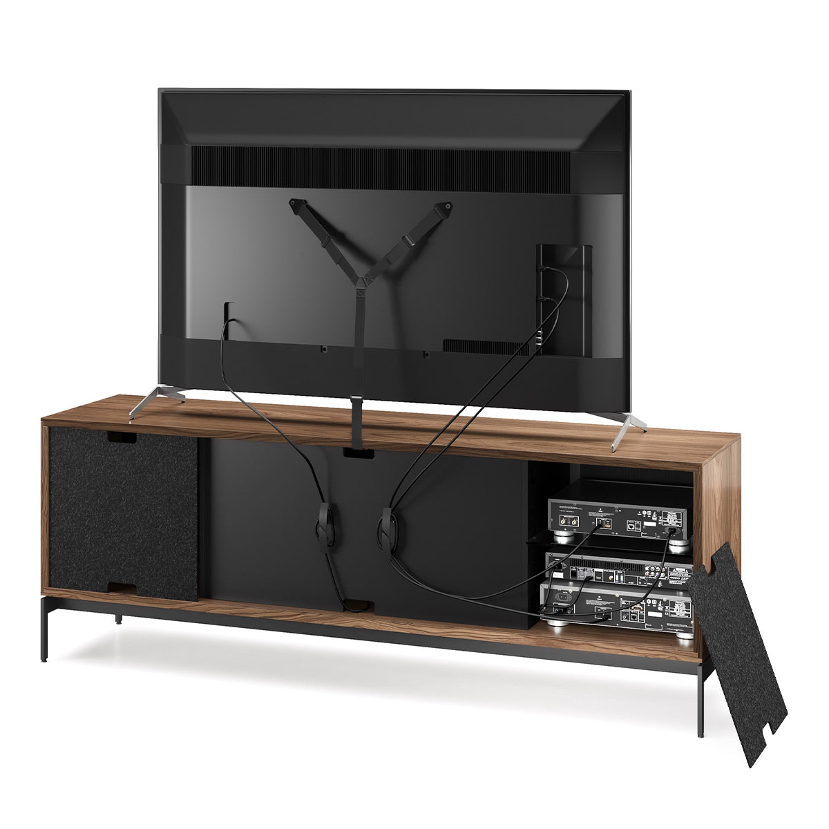BDI Elements 8709 Tune Media Cabinet with Console Base (Natural Walnut)