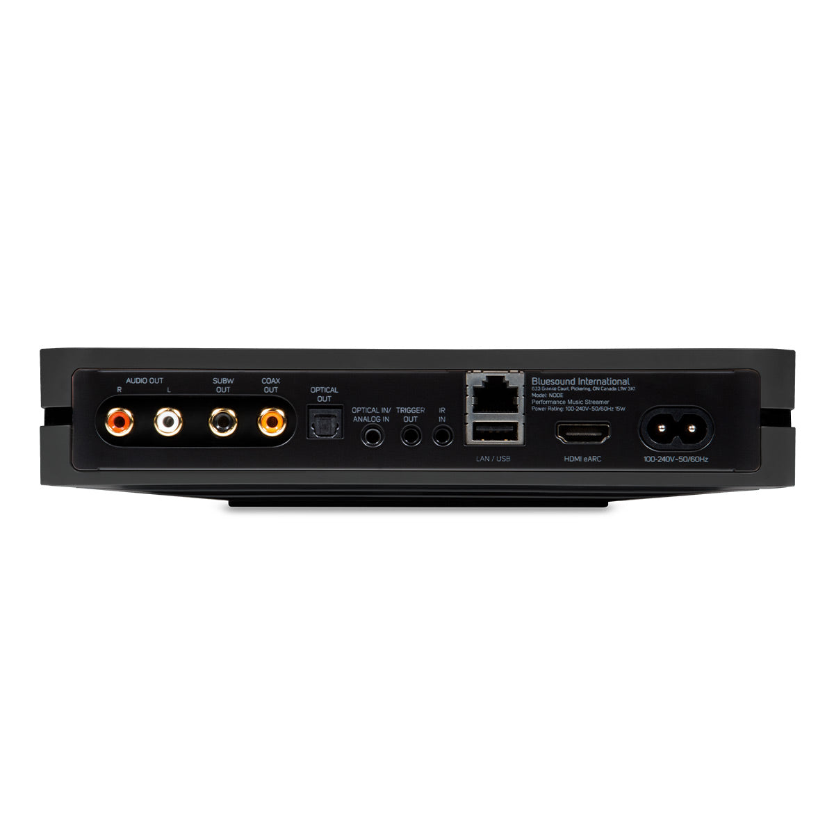 Bluesound Node Wireless Music Streamer with RC1 Remote - Gen 4 (Black)