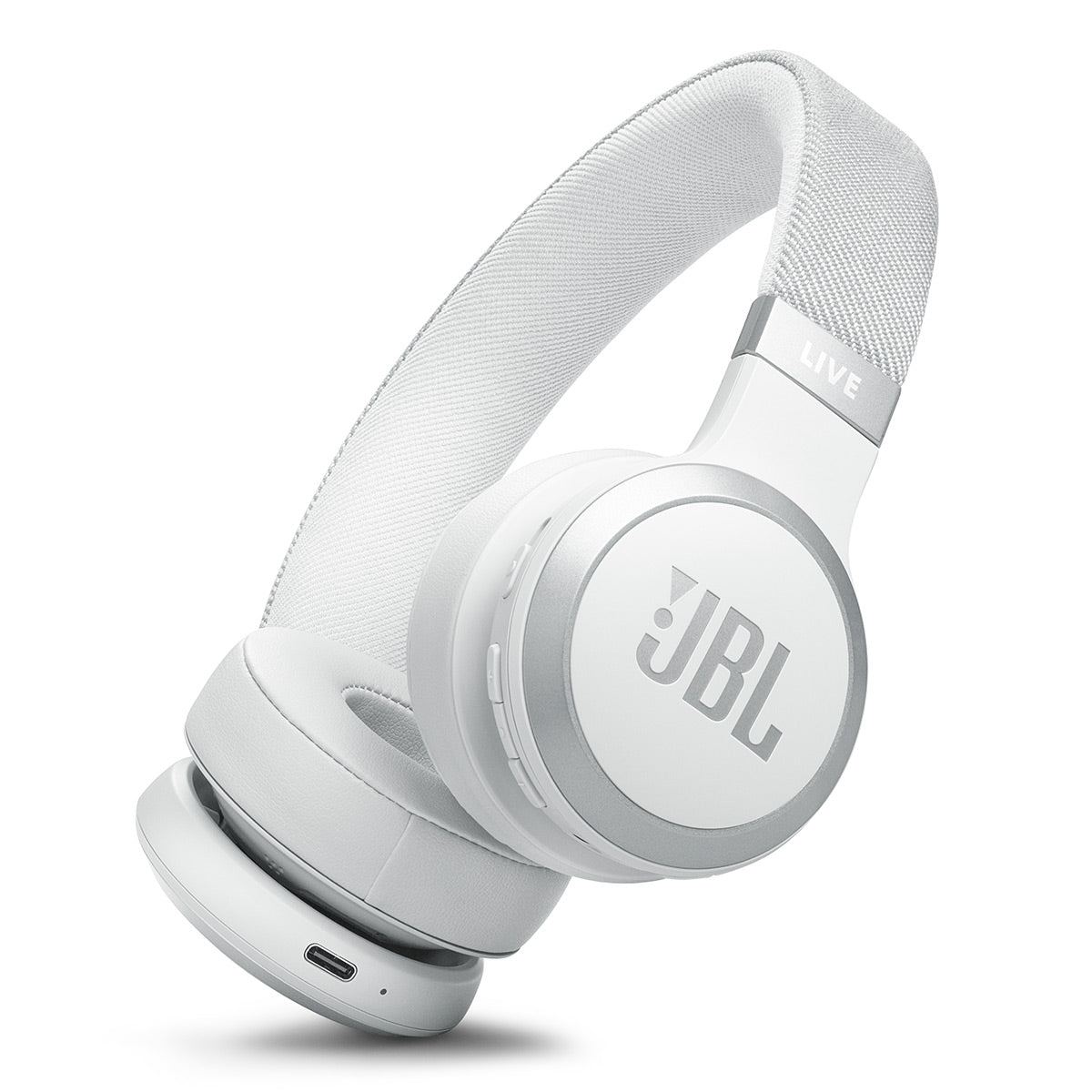 JBL Live 670NC Wireless On-Ear Adaptive Noise Cancelling Headphones (White)