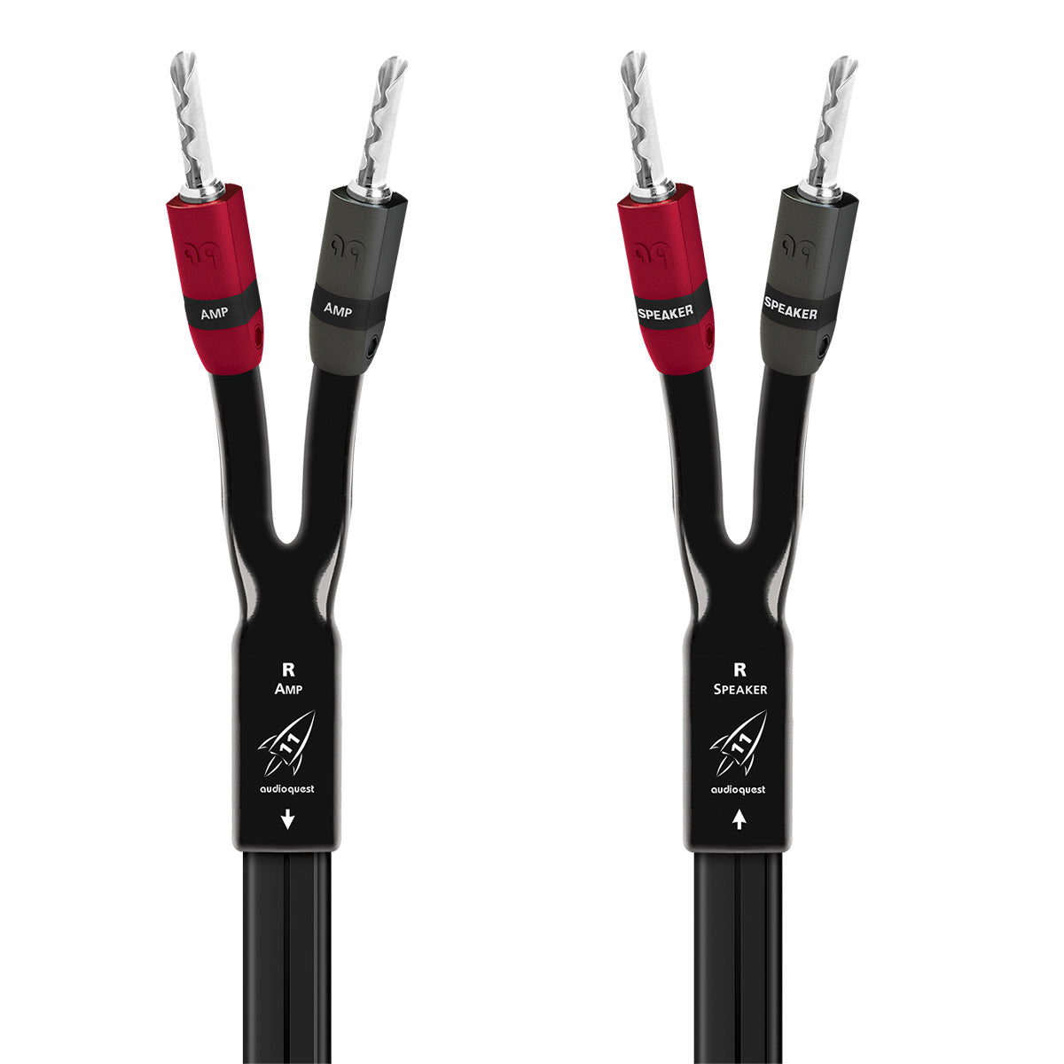 AudioQuest Rocket 11 Full-Range Cable with Silver Banana Plugs - Pair (8 ft.)