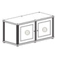 Salamander Designs Synergy 221 Twin AV Cabinet (Black Oak with Aluminum Posts)