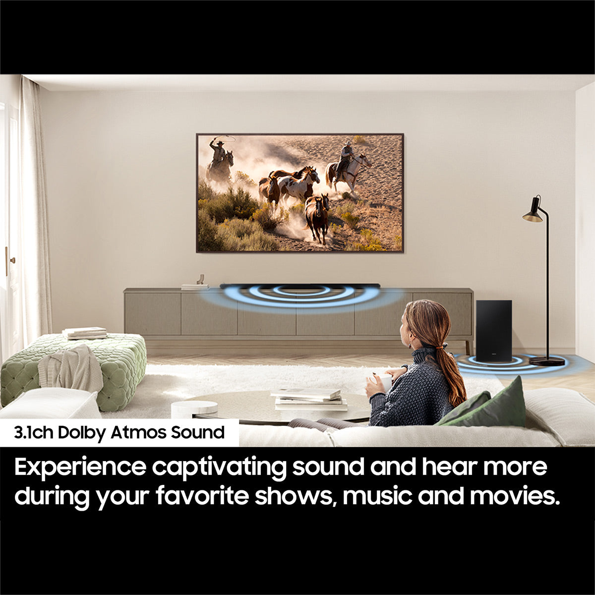 Samsung HW-S700D 3.1-Channel Soundbar with Wireless Subwoofer (Black)