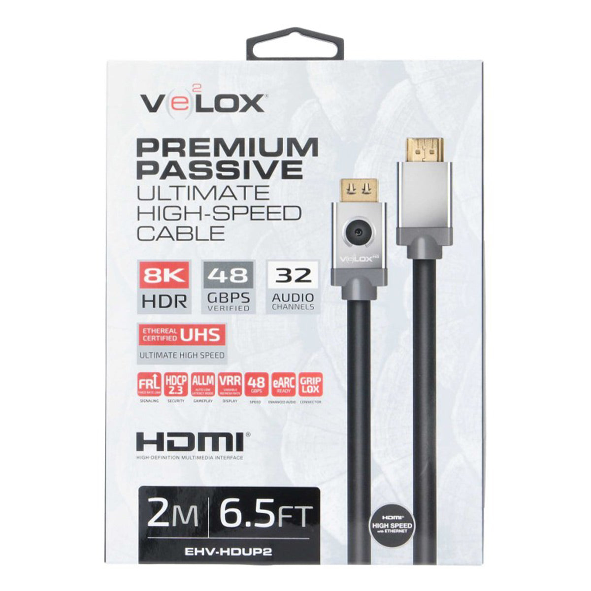 Velox Passive 48Gbps HDMI Cable - 6.56 ft. (2m)