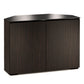 Salamander Chameleon Collection Manhattan 323 Corner AV Cabinet (Maro Ebony Doors and Sides, Black Glass Top)