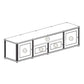 Salamander Synergy 243 Quad AV Cabinet (American Cherry with Black Glass Doors & Black Posts)