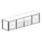 Salamander Synergy 243 Quad AV Cabinet (Black Oak with Black Glass Doors & Black Posts)