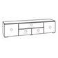 Salamander Chameleon Collection Manhattan 245 Quad Speaker Integrated AV Cabinet (Maro Ebony Doors and Sides, Black Glass Top)