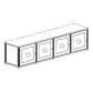 Salamander Designs Synergy 247 Quad AV Cabinet (Cherry with Black Glass Doors & Aluminum Posts)