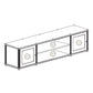 Salamander Designs Synergy 248 Quad AV Cabinet (Black Oak with Black Glass Doors & Black Posts)