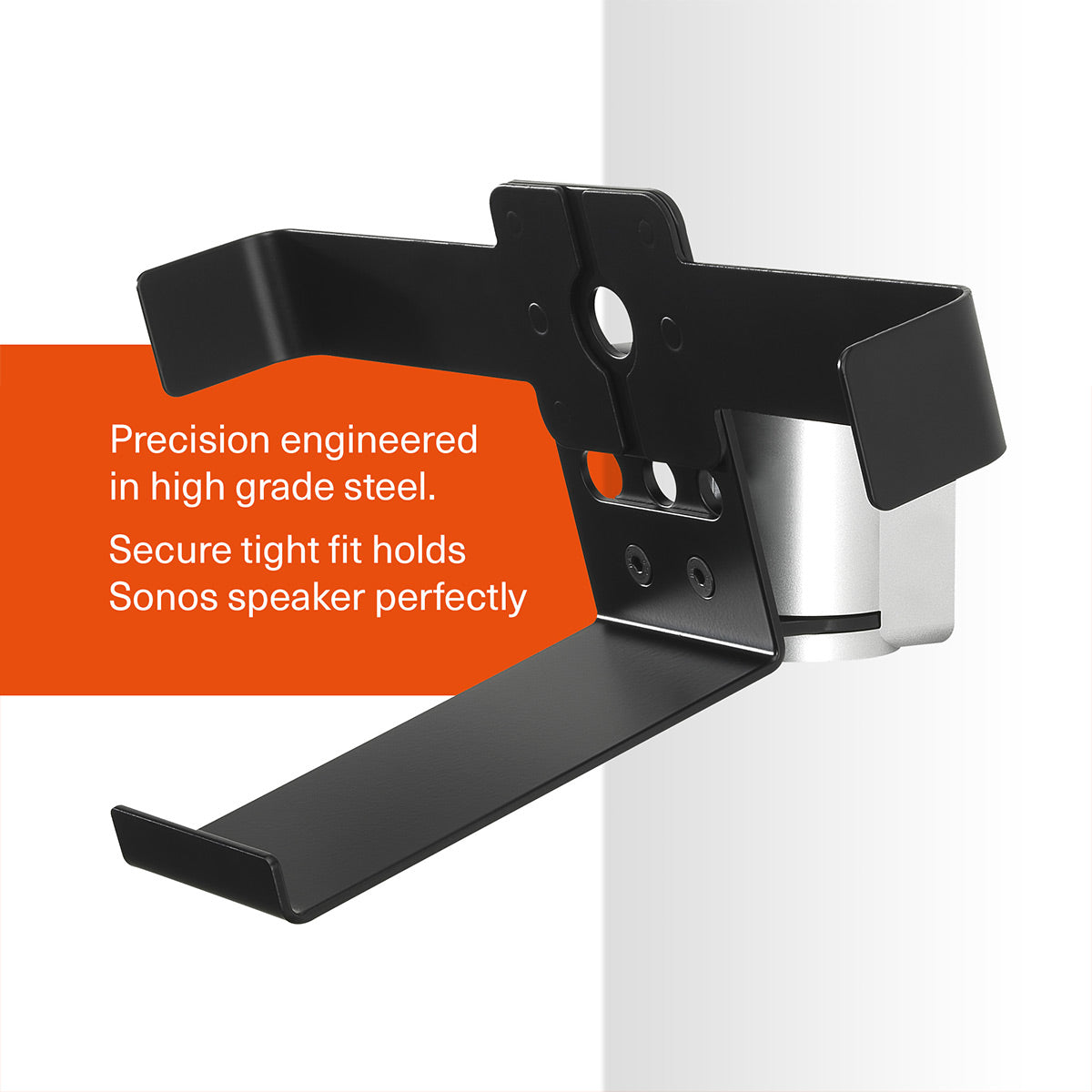 Mountson Premium Wall Mount for Sonos Five & Play:5 - Each (Black)