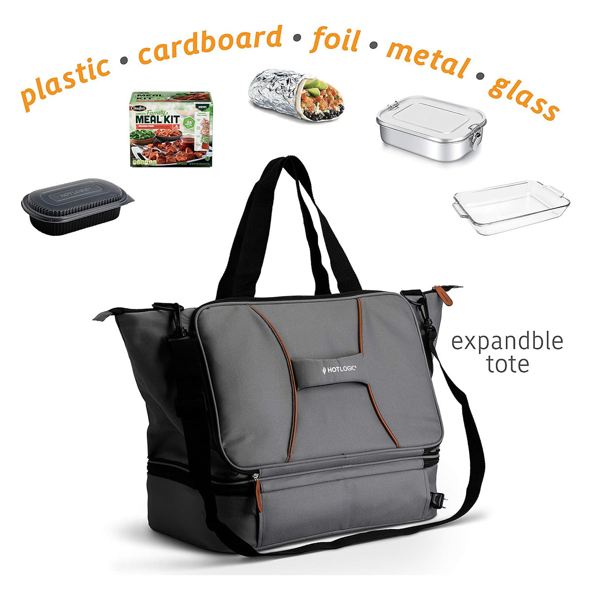 HOTLOGIC Max XP Portable 9 x 13 Food Warmer and Expandable Carrying Bag  (Gray)