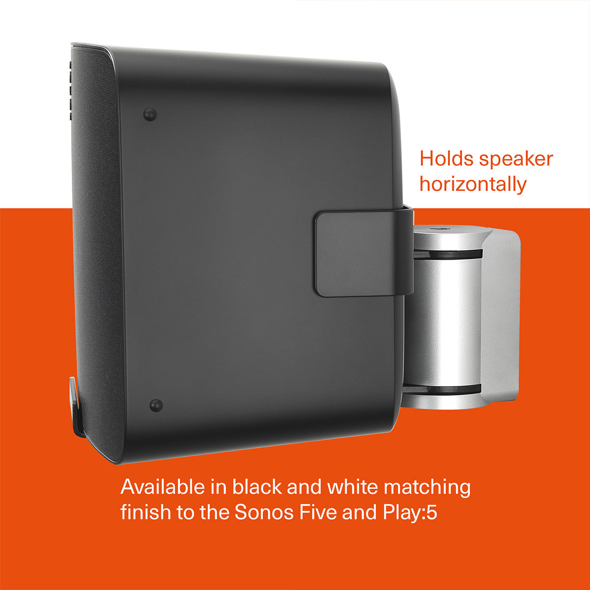 Mountson Premium Wall Mount for Sonos Five & Play:5 - Each (Black)