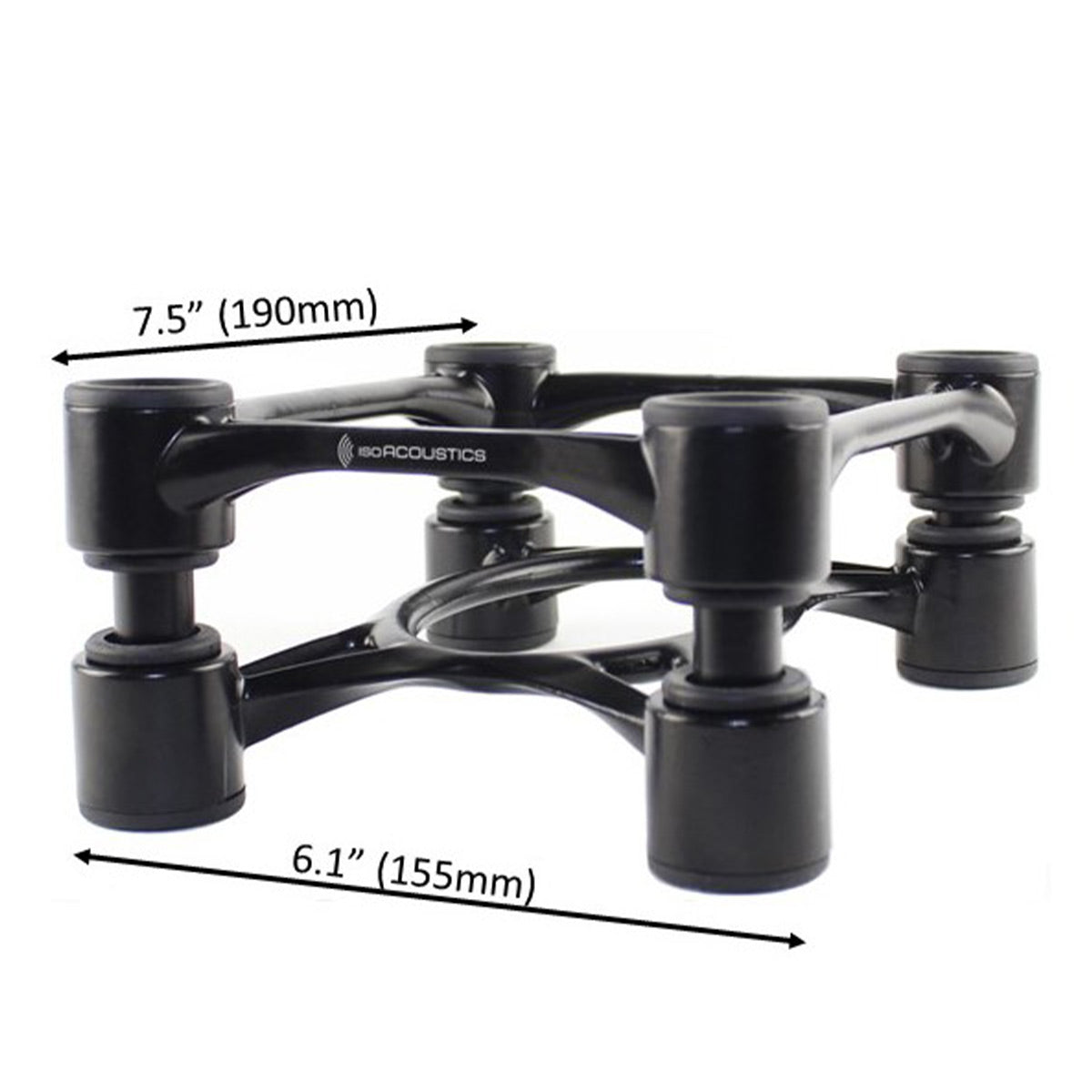 IsoAcoustics Aperta Speaker Isolation Stand - Pair (Black)