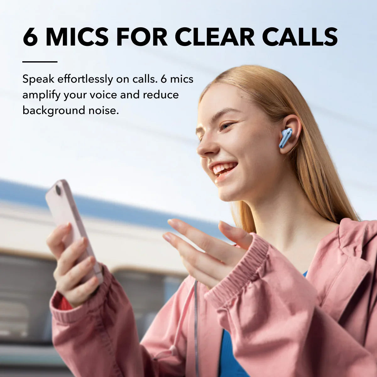 Soundcore Liberty 4 NC Wireless Headphones (Light Blue)