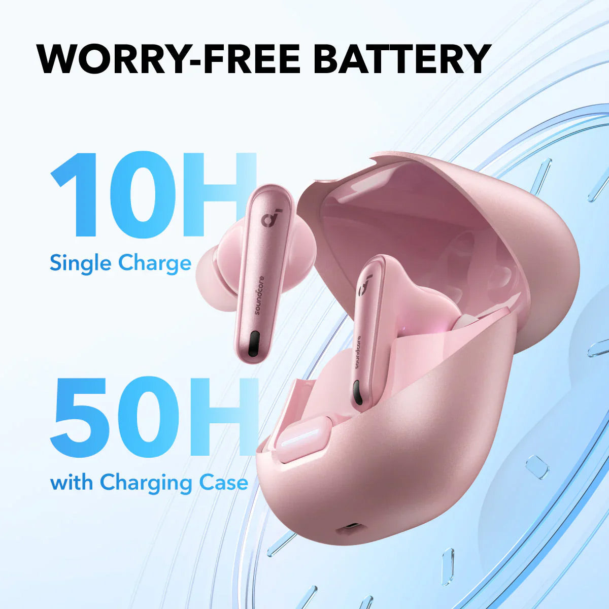 Soundcore Liberty 4 NC Wireless Headphones (Pastel Pink)