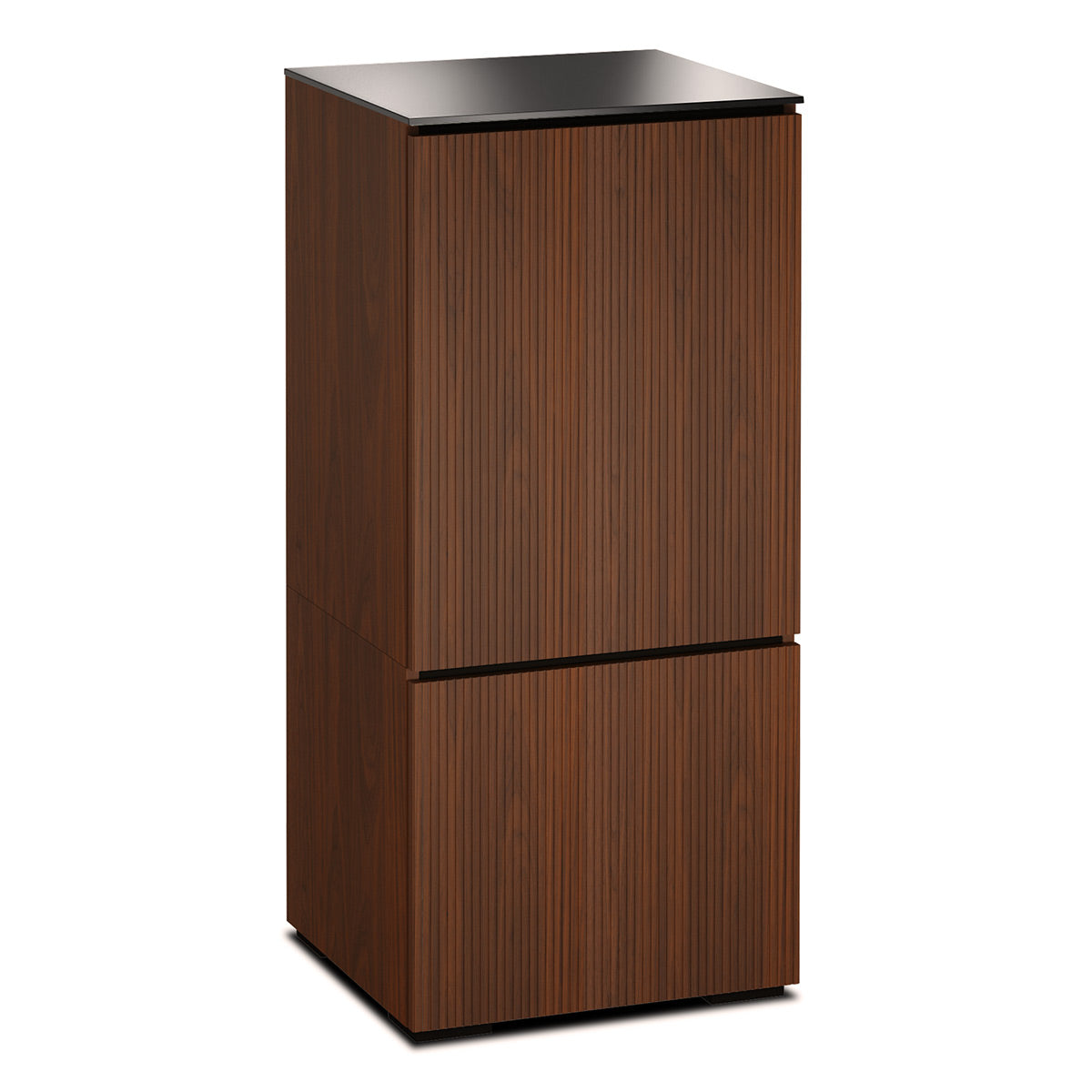 Salamander Chameleon Collection Manhattan 517 AV Cabinet (Medium Walnut Doors and Sides, Black Glass Top)