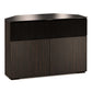 Salamander Chameleon Collection Manhattan 329 Corner Speaker Integrated Twin AV Cabinet (Maro Ebony Doors and Sides, Black Glass Top)