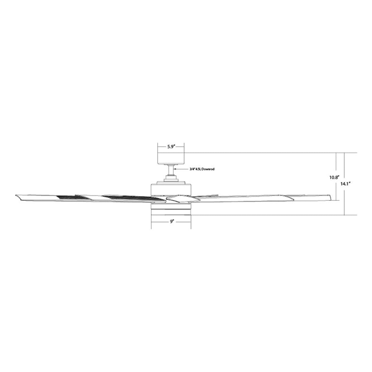 Modern Forms Wynd XL Smart Ceiling Fan - 72" (Matte Black)
