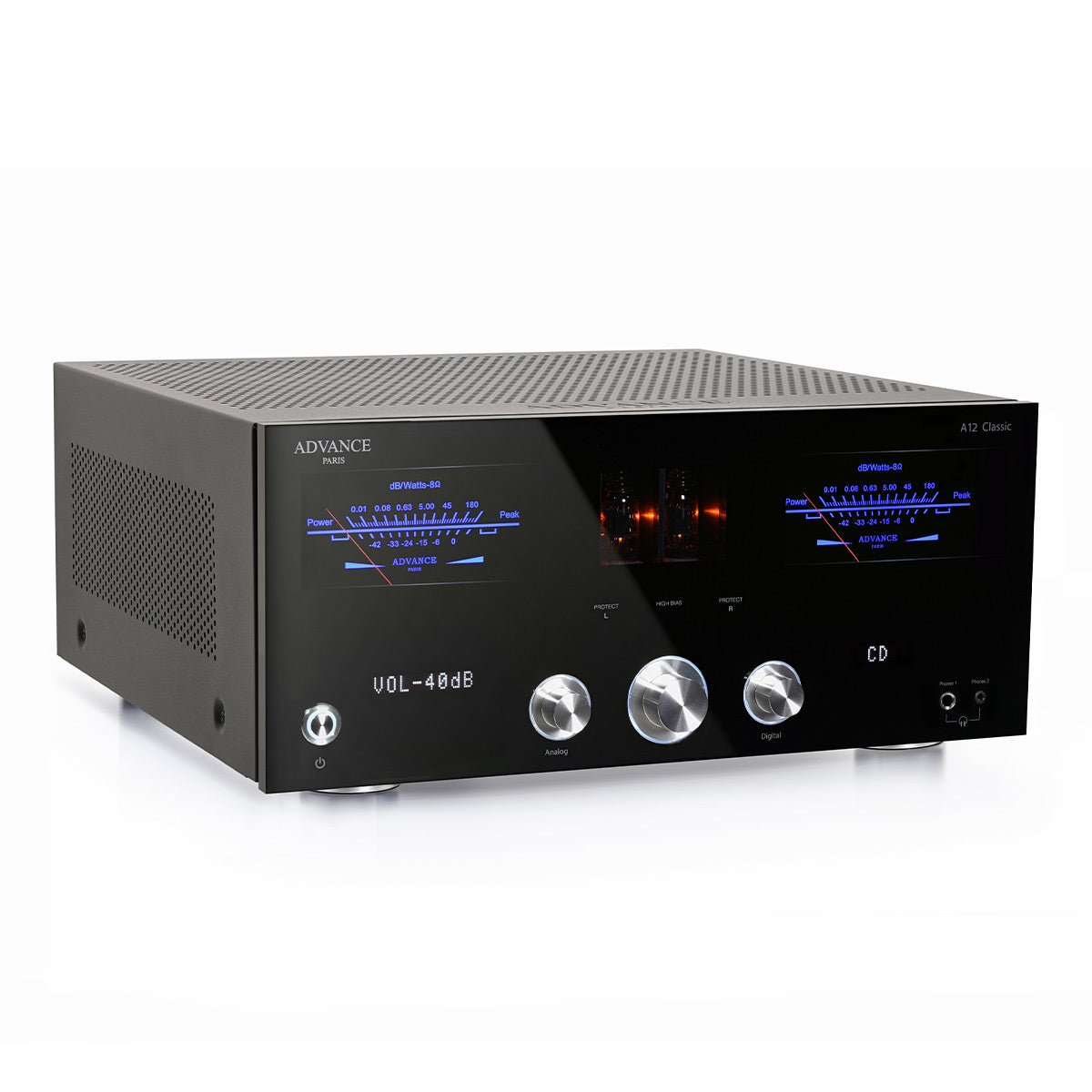 Advance Paris A12 Classic Integrated Amplifier Bundle with X-FTB02 aptX HD Bluetooth Receiver