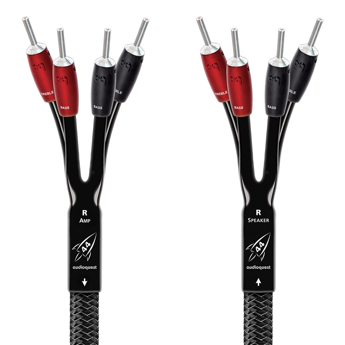 AudioQuest Rocket 44 Single-BiWire Speaker Cable with Silver Banana Connectors - Pair (8 ft.)