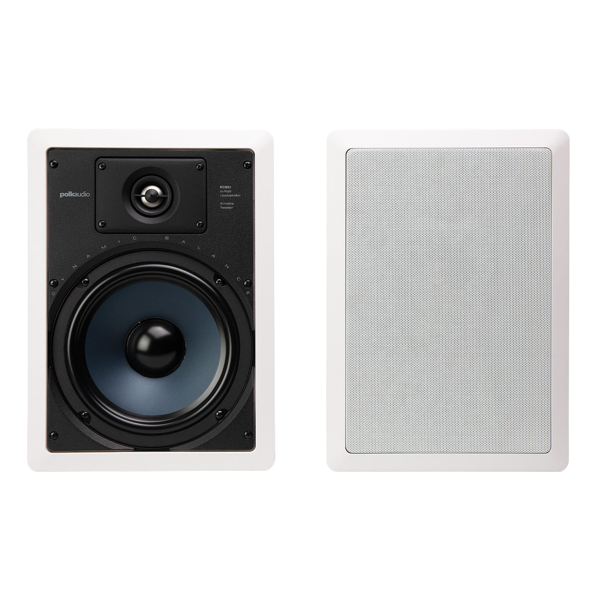 Polk Audio RC85i 2 Way In Wall Speakers - 4 Pack (White)