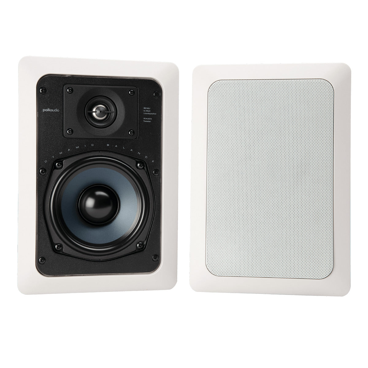 Polk Audio RC55i 5.25 Inch 2 Way In Wall Speakers - 4 Pack (White)