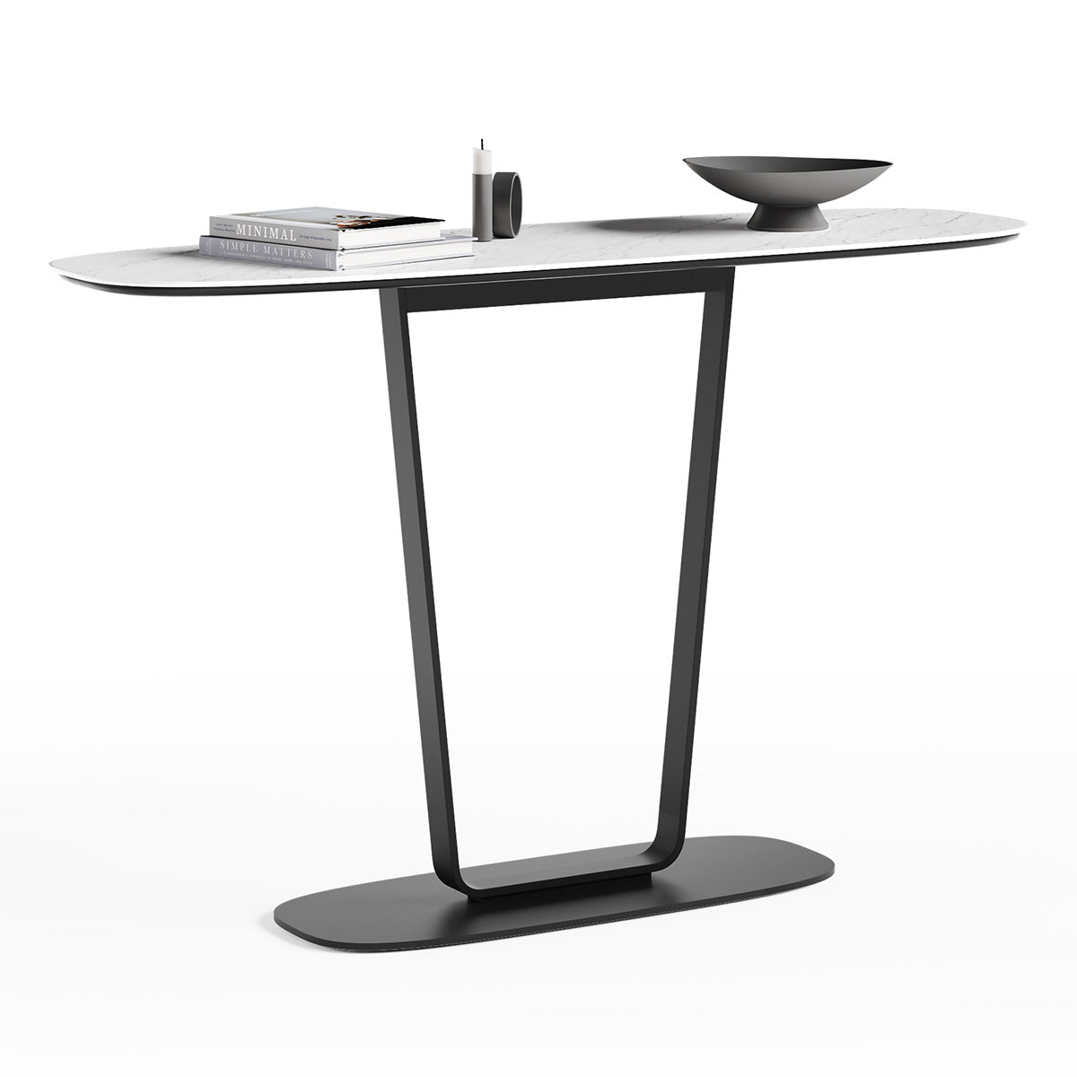 BDI Cloud 9 1183 Console Table with Porcelain Top (Cirrus White)