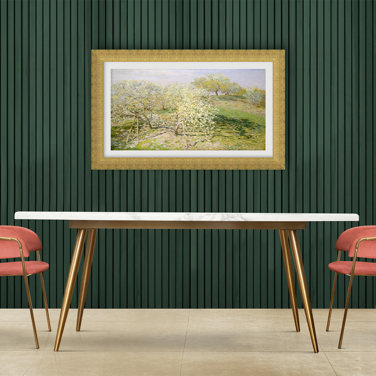 Deco TV Frames 55" Frame for Samsung The Frame TV 2021-2024 (Gatsby Gold)