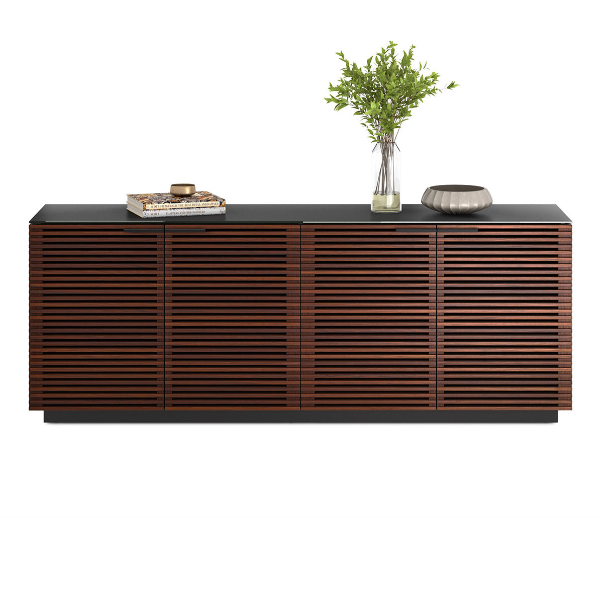 BDI Corridor 8109 4-Door Storage Credenza (Chocolate Stained Walnut)