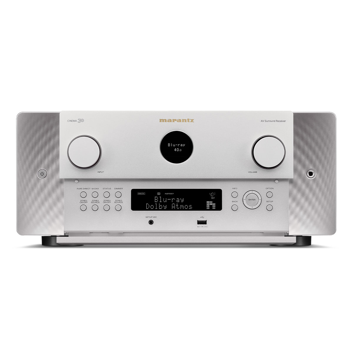 Marantz Cinema 30 11.4 Channel 8K Home Theater Receiver with Dolby Atmos & IMAX Enhanced Audio (Silver/Gold)