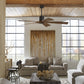 Modern Forms Aviator Smart Ceiling Fan - 70" (Matte Black/Distressed Koa)