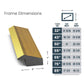Deco TV Frames 50" Slim Frame for Samsung The Frame TV 2021-2024 (Modern Gold Leaf)