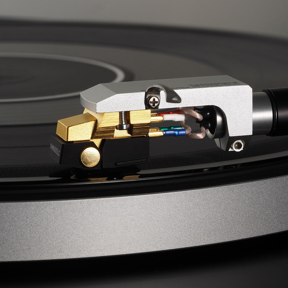 Audio-Technica AT6108 Cartridge to Headshell Color-Coded Lead Wires with AT615a Turntable Level