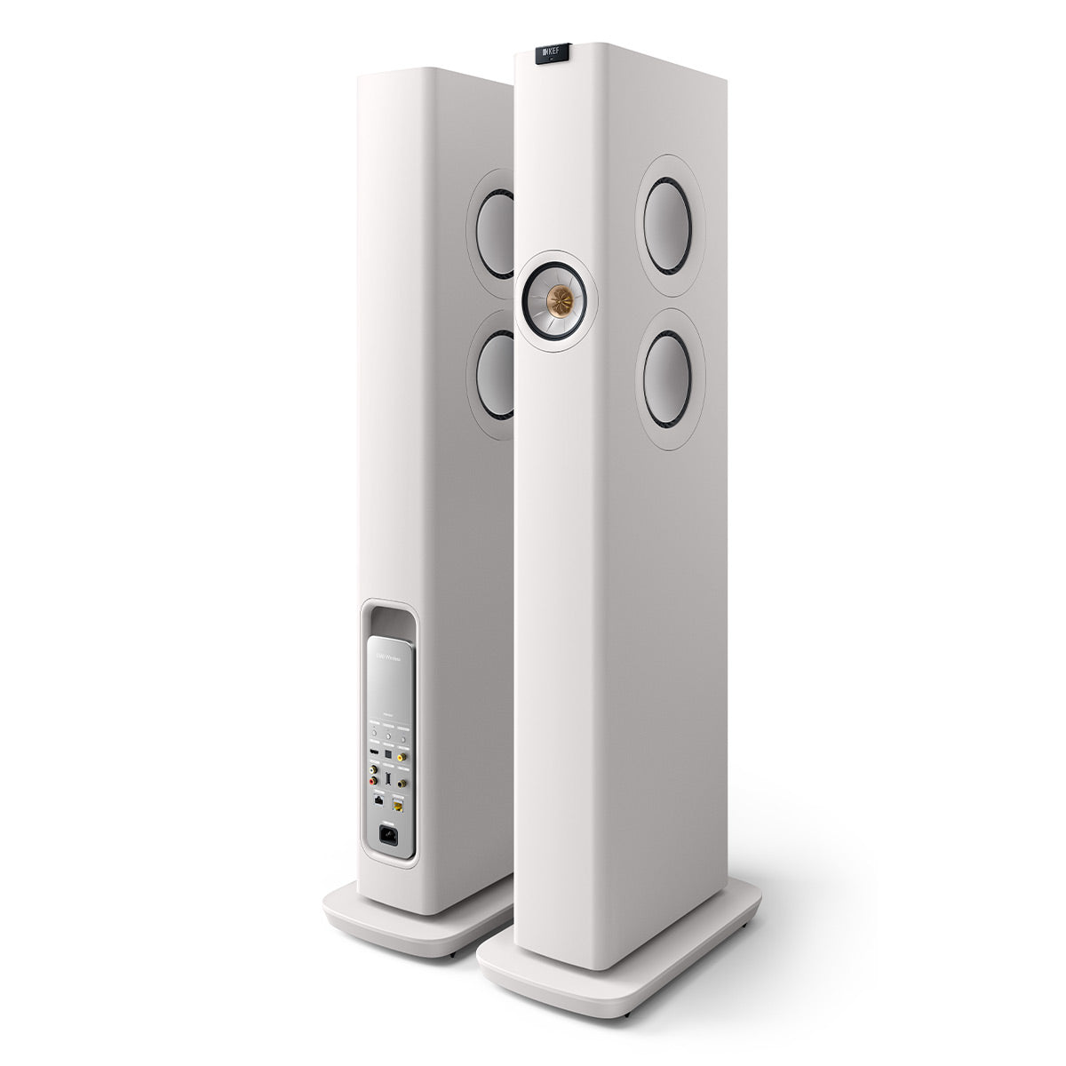 KEF LS60W Wireless Floorstanding Speakers - Pair (Mineral White)