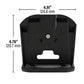 Black plastic wall mount bracket with a central mounting screw and a cable management cutout