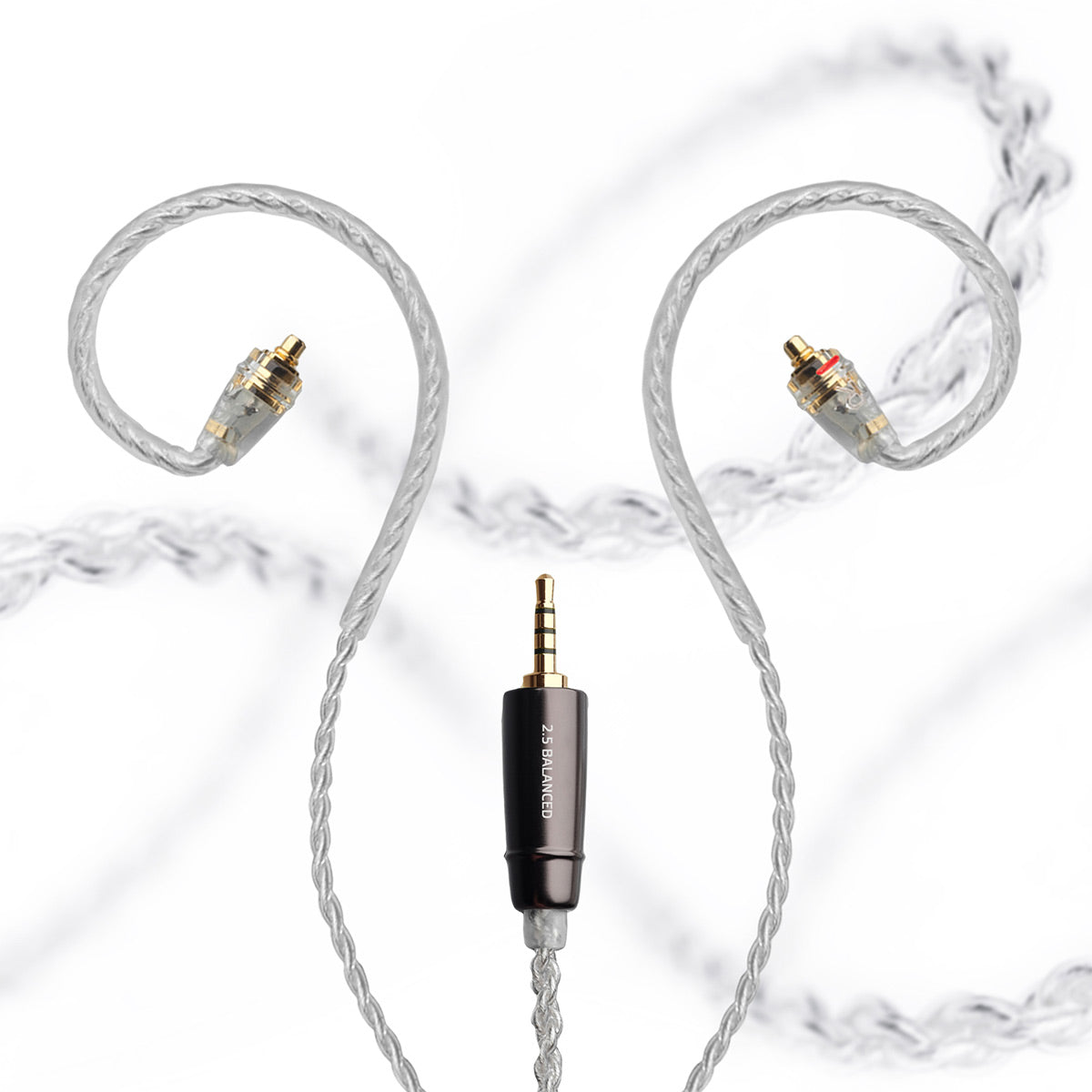 Meze Audio MMCX to 2.5mm Balanced Silver-Plated Headphone Cable - 3.9 ft.