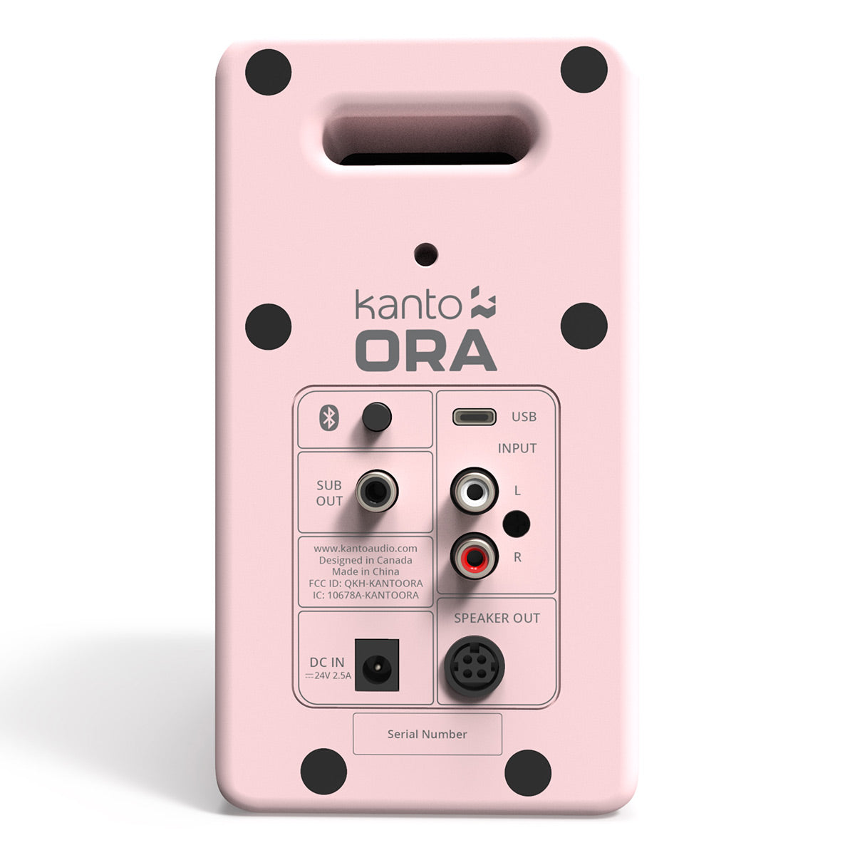 Kanto ORA Bluetooth Speakers Bundle with AudioQuest Jack Russell Subwoofer Cable - 4m (Pink)