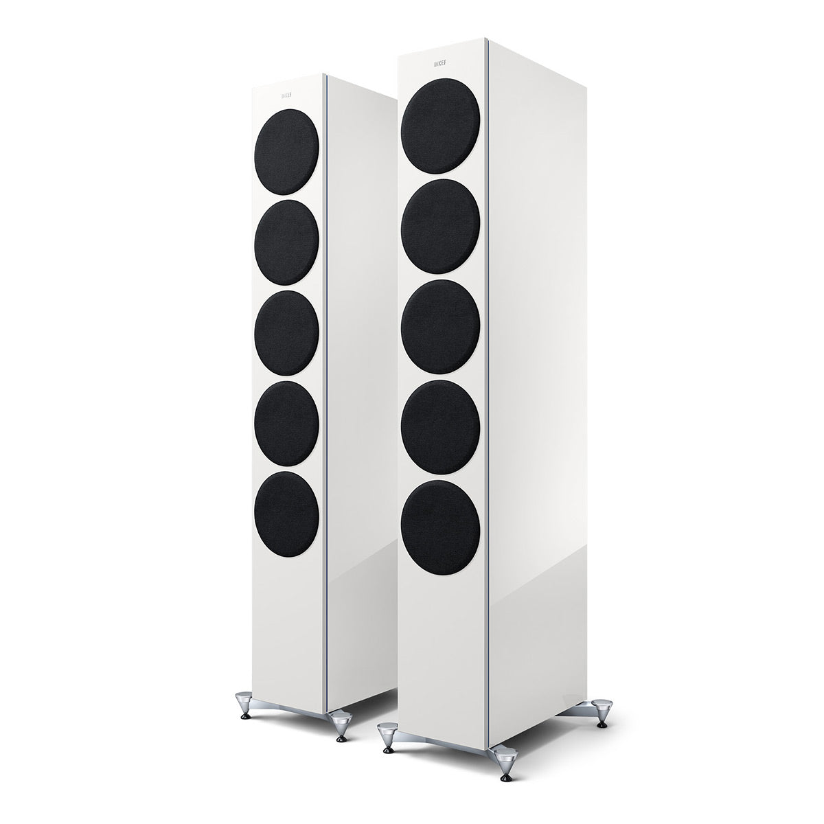 KEF Reference 5 Meta Floorstanding Speaker - Pair (High-Gloss White/Blue)