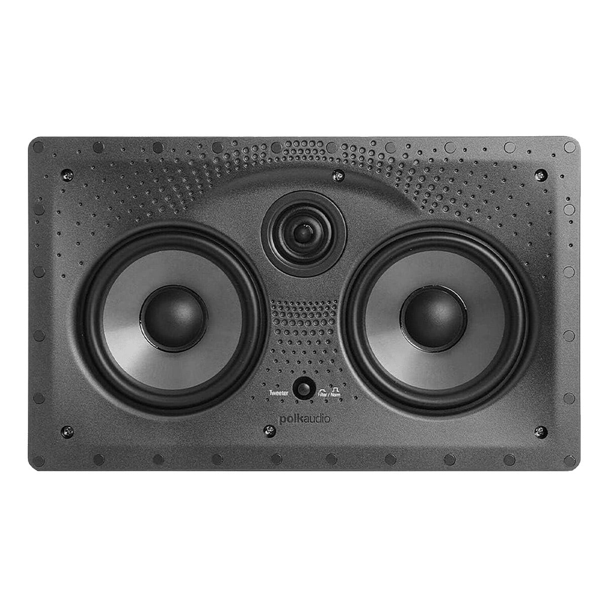 Polk Audio 255C-LS Vanishing In Wall Center Channel Speaker with 14 Gauge Speaker Wire - 50 Feet