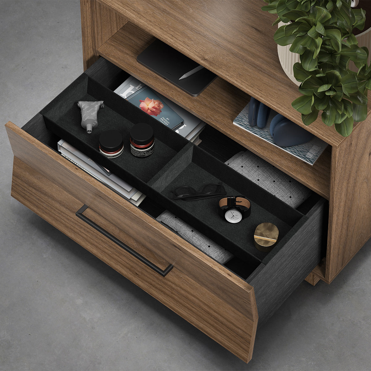 BDI KAVA Bedroom 9682 28" Nightstand (Walnut)