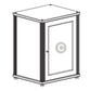 Salamander Designs Synergy 303 Single AV Cabinet (American Cherry with Black Glass & Black Posts)