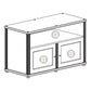 Salamander Designs Synergy 329 Twin AV Cabinet (American Cherry with Black Glass & Aluminum Posts)