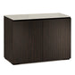 Salamander Chameleon Collection Manhattan 323 Twin AV Cabinet (Maro Ebony Doors and Sides, Matte Taupe Glass Top)