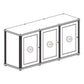 Salamander Designs Synergy 337 Triple AV Cabinet (American Cherry with Black Glass & Black Posts)