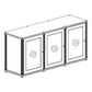 Salamander Designs Synergy 337 Triple Wide AV Cabinet (American Cherry with Aluminum Posts)
