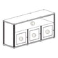Salamander Designs Synergy 339 Triple AV Cabinet (Black Oak with Black Glass & Aluminum Posts)