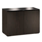 Salamander Chameleon Collection Manhattan 323 Twin AV Cabinet (Maro Ebony Doors and Sides, Black Glass Top)