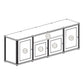 Salamander Designs Synergy 345 Quad AV Cabinet (Black Oak with Black Glass & Black Posts)