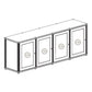 Salamander Designs Synergy 347 Quad AV Cabinet (Black Oak with Aluminum Posts)