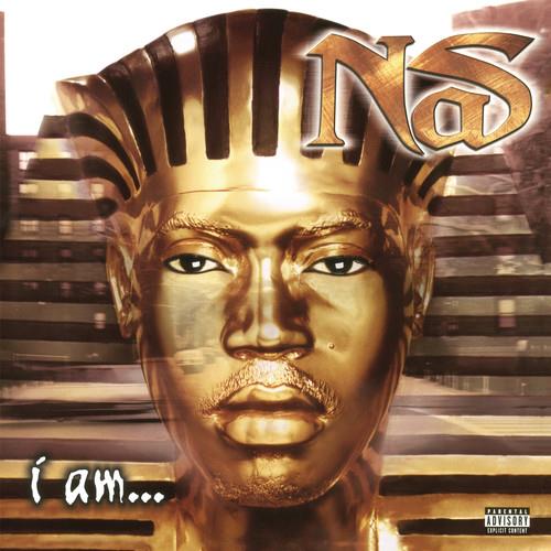 Gold-toned pharaoh bust with striped headdress and metallic lettering